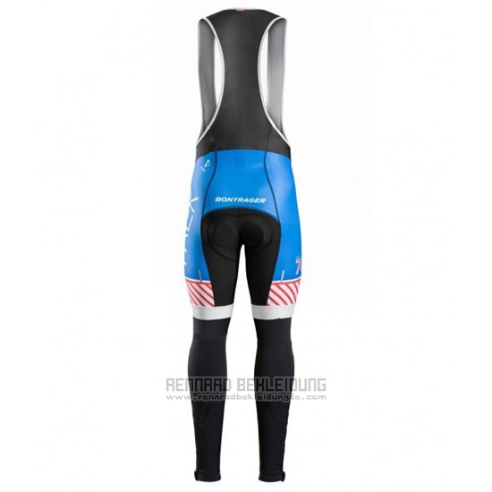 2016 Fahrradbekleidung Trek Bontrager Blau und Wei Trikot Langarm und Tragerhose